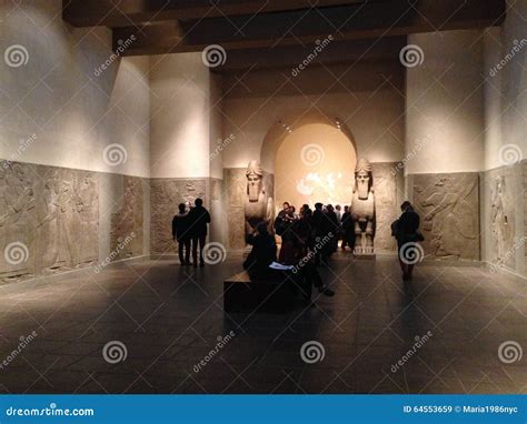 Room of an Assyrian Palace in Metropolitan Museum of Art. Editorial ...