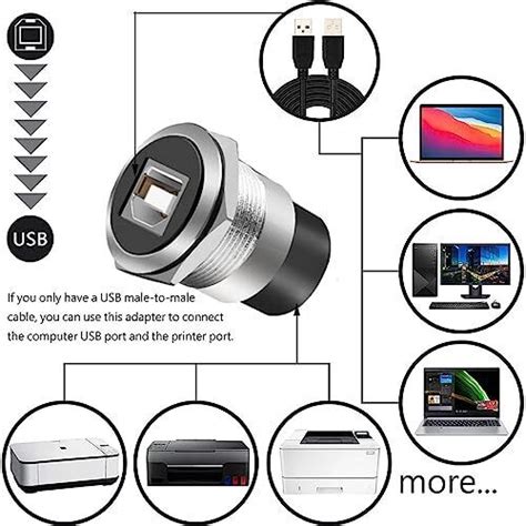 Pcs Usb B To A Panel Mount Connector Usb Female Data Connector