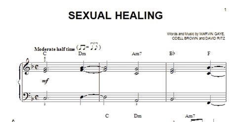 Sexual Healing Easy Piano Print Sheet Music Now