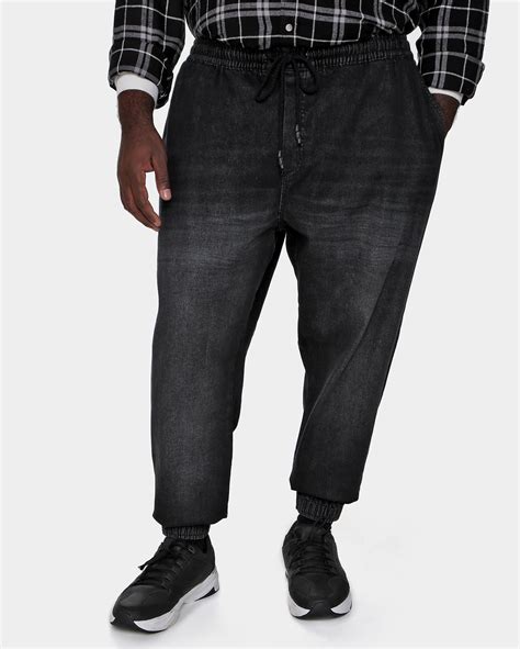 Riachuelo Cal A Black Jeans Plus Size Masculina Jogger Preto Allman