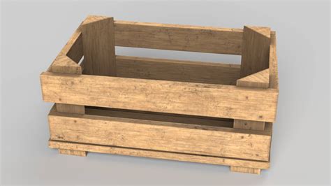 Wooden Crate 3d Model By Grishmanovskij Anton