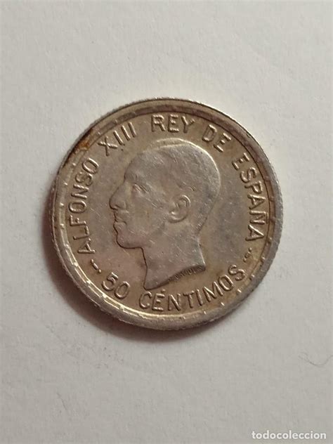 moneda plata 50 centimo de alfonso xiii año 192 Comprar Monedas de