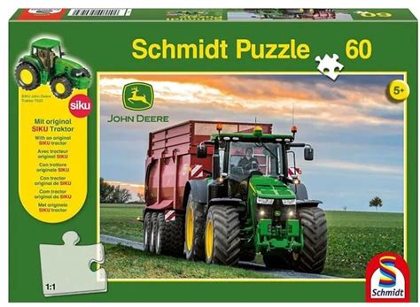 Schmidt John Deere Puzzle Traktor 83707R 60 Teile Inkl Orig SIKU