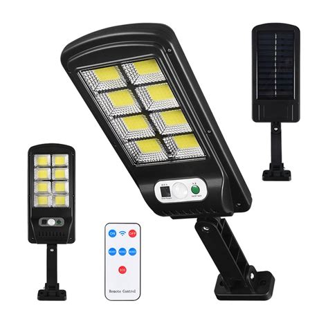 Mini Lumin Ria Solar Cob Poste Rua Parede Refletor Sensor Presen A