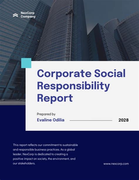 Corporate Social Responsibility Report Template Venngage