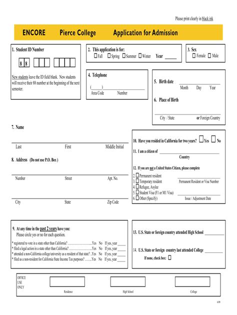 Pierce College Encore Fill Online Printable Fillable Blank PdfFiller