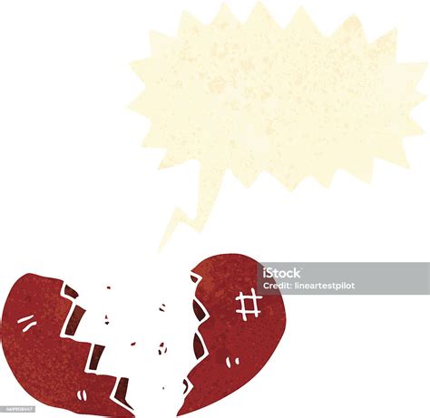 Retro Cartoon Broken Heart Stock Illustration Download Image Now Bizarre Cartoon Clip Art