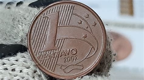 MOEDA RARA SUPER VALIOSA 1 CENTAVO ANO 2002 REVERSO INVERTIDO VALE