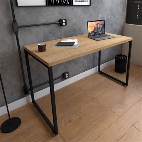 Mesa Escritório Estilo Industrial 1 20 Natura Preto Leroy Merlin