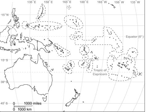 Blank Map Of Oceania Countries