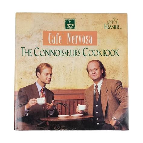 the connoisseurs cookbook features two men sitting at a table drinking ...