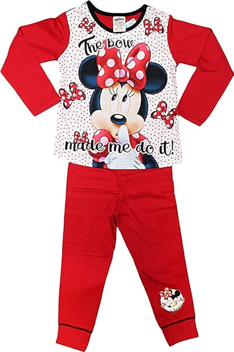 Official Girls Disney Minnie Mouse Pyjamas Mega Fancy Dress Uk