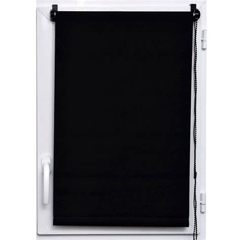 Verdunkelungsrollo 60 x H180 cm Uni Schwarz Gardinen Vorhänge