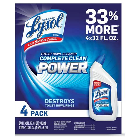 Lysol Power Toilet Bowl Cleaner 4x32oz