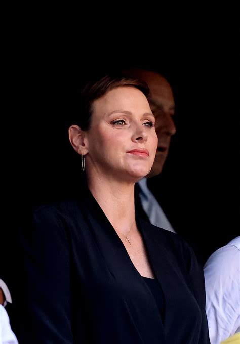 Photo La Princesse Charlene De Monaco Dans Les Tribunes Lors Du Match