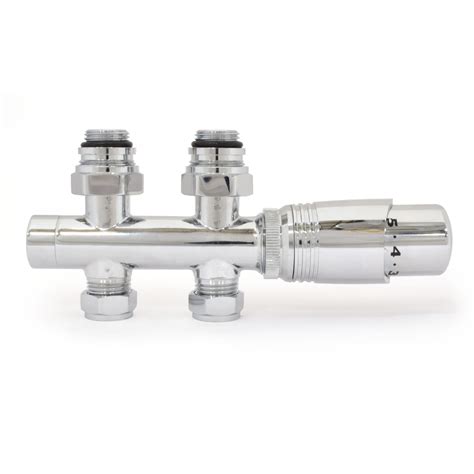 Duran Modern Trv Twin Inlet Straight Chrome Radiator Valves Uk