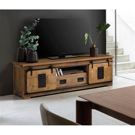 MUEBLE TV Vintage INDUSTRIAL Hierro Y MADERA