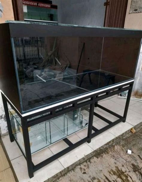 Aquarium Set Sumpfilter Ukuran X X Kaca Full Ml Rak Besi