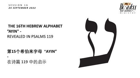 The Th Hebrew Alphabet Ayin Revealed In Psalms Sermon Note