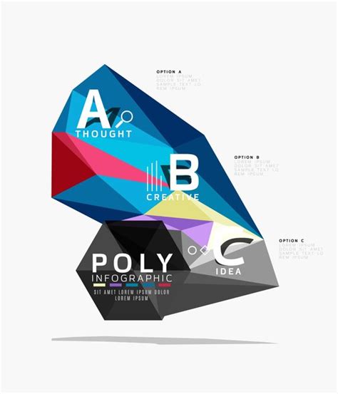 Premium Vector Vector Abstract Colorful Polygonal Infographics