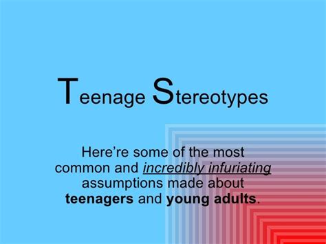 Teenage Stereotypes