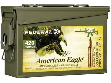 Federal American Eagle Ammunition X Mm Nato Grain Xm Ss