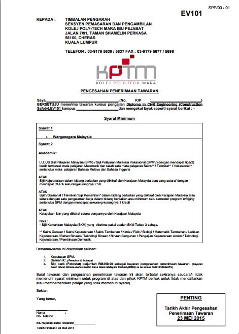 surat tawaran kptm bangi kptm bangi kptmbangi twitter jose kovacek