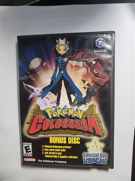 Complete Pokemon Colosseum Bonus Disc Nintendo Gamecube With Jirachi