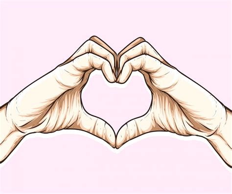 Premium Vector | Love sign hand