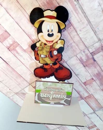 Centros De Mesa Souvenirs Mickey Safari Servilleteros Env O Gratis