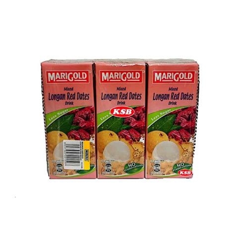 Ml X Pktmarigold Soya Laici Bunga Ice Lemon Tea Mixed Longan Red