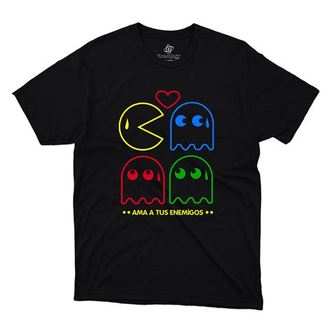 Playera Pacman Negro Adulto Xtomorfosis