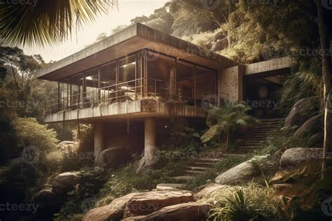 Inspired New House In The Brasilian Jungle Brutalist Waterfalls