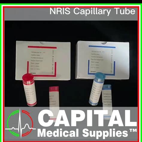 Nris Capillary Tube Microhematocrit Sodium Heparinized Glass Plastic