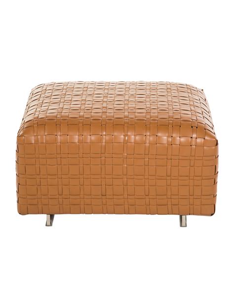 Flexform Bangkok Leather Ottoman Neutrals 1 Pieces Ottomans