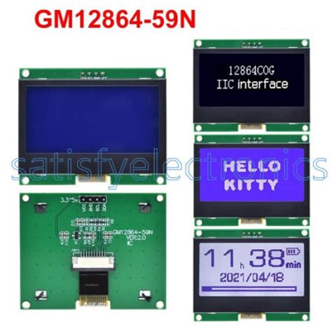 I C Iic Lcd Module Cog Graphic Display Screen India Ubuy