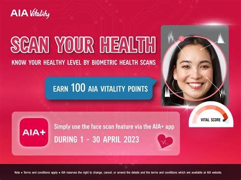 Scan Your Health Via The Aia App And Earn 100 Aia Vitality Points This