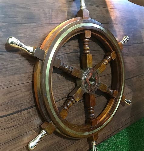 Nautical Ship Steering Wheel Pirate Wheel Ships Wheel Wood Wheel