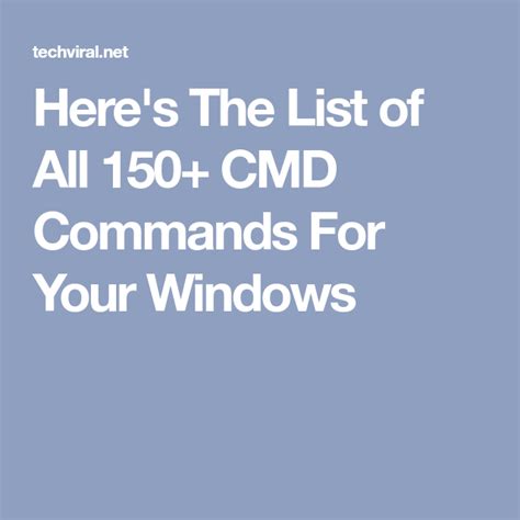 Windows 10 Command Prompts List Plusdf