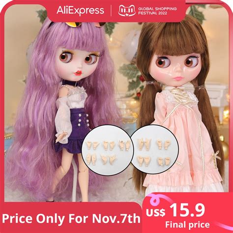 Icy Dbs Blyth Doll Purple Hair White Skin Brown Hair Natural Skin 1 6