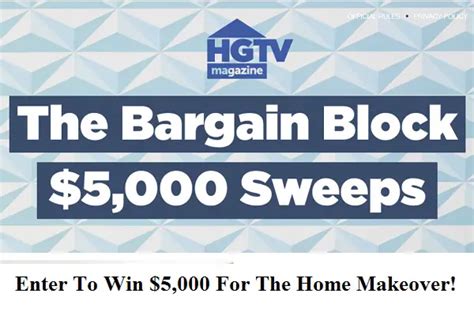 HGTV Magazine Home Makeover Sweepstakes Win 5 000 Cash SweepstakesBible