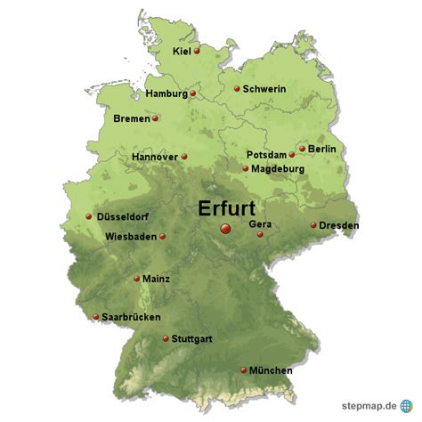 Stepmap Deutschland And Landeshauptstädte Landkarte Für Deutschland