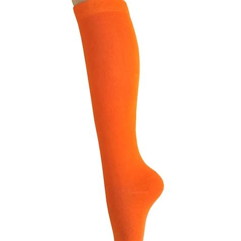 Women And Girls Velma Orange Color Knee High Tube Dress Socks Etsy