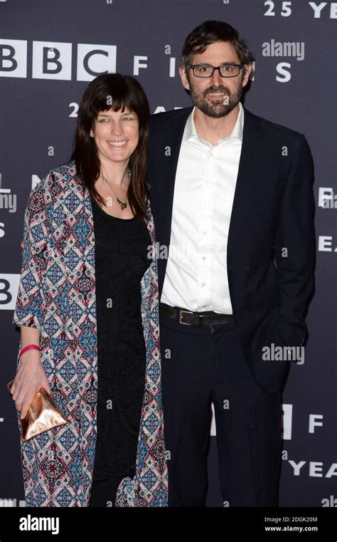 Louis Theroux And Wife Nancy Strang Attending The Bbc Films 25th Anniversary Reception Held At