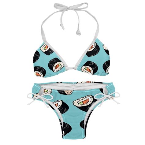 Bikinis Sets For Women Womens Swimsuits Piece Bikini Set Cartoon Sushi Kawaii Walmart