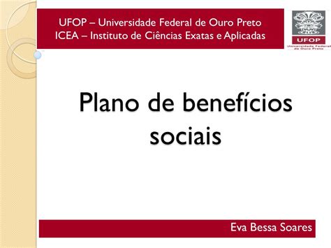 Plano De Benef Cios Sociais Ppt Carregar