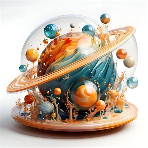 3D Illustration Eines Planeten Im Weltraum Mit Sternen Und Planeten