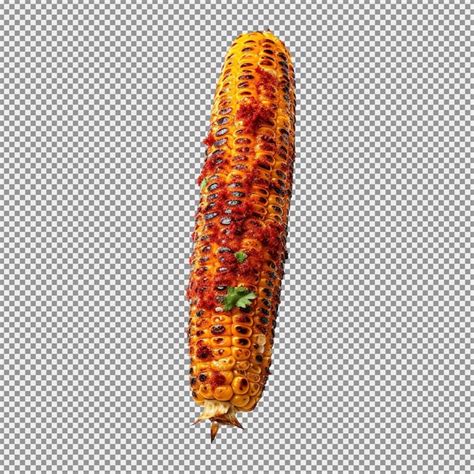 Premium Psd Grilled Spicy Corn Isolated On White Background Top View