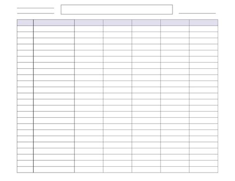 Free Printable Blank Spreadsheet Template [PDF Included] in 2024 ...