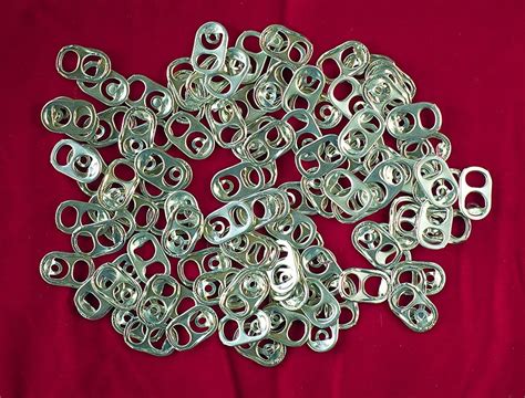 100 Soda Can Tabs Aluminum Pop Can Pull Tabs